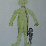 Suze’s CSA Drawings – The Good Monster helps her sleep